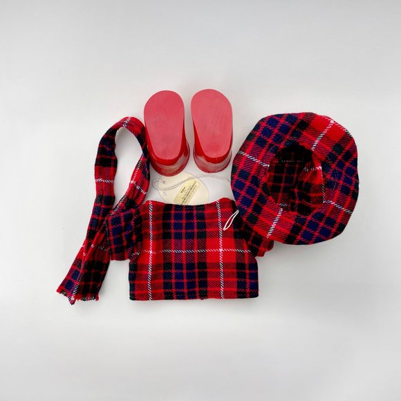 80s Handmade 12" Wellie Bear Gang Wilber the Big Game Hunter Scottish Teddy Bear - Picture 8 of 10